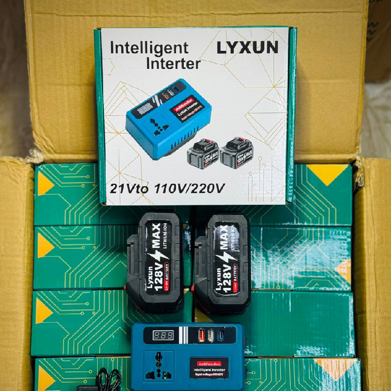 اینورتر دو باتری 128 وات برند LYXUN